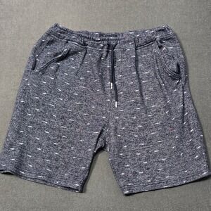 Public Record Vacation Travel/Gym Shorts Dark Heather Speckled Print Large